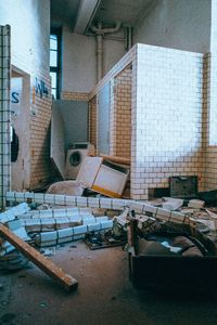 Interior of abandoned building