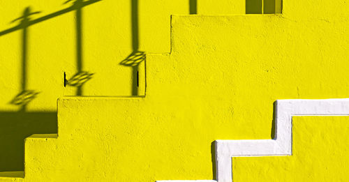 Full frame shot of yellow painted wall