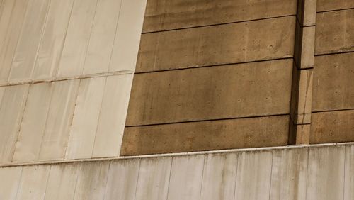 Low angle view of wall against building