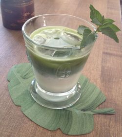 Close-up of drink on table