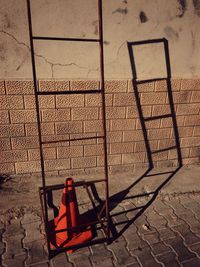 View of swing in playground