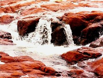 Scenic view of waterfall