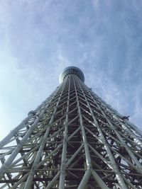 Low angle view of amusement park against sky