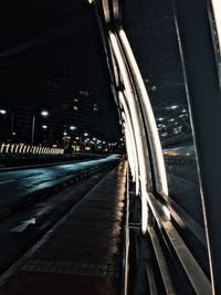 Road in city at night