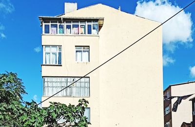 Low angle view of building against sky