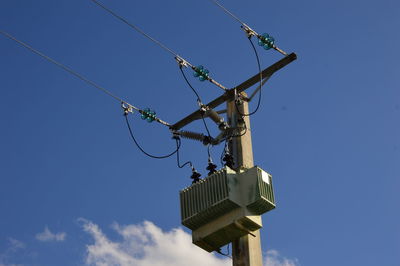 A current transformer on a power pole