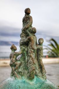 Close-up of statue against sky