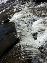 Waves splashing in water