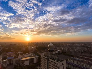 High angle shot of cityscape