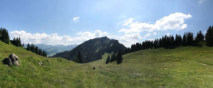 Panoramic view of landscape against sky