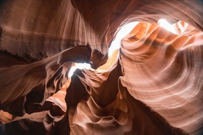 Low angle view of rock formations