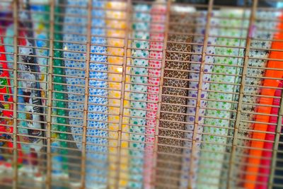 Full frame shot of multi colored pencils in store