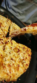 Close-up of pizza in plate