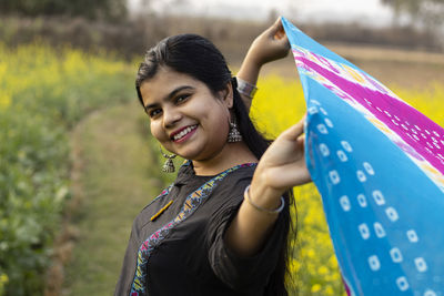 Portrait of a smiling young woman