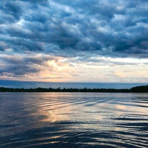 Scenic view of landscape against sky during sunset