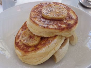 Close-up of bread in plate