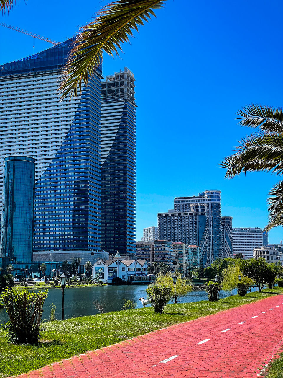 BUILDINGS AGAINST BLUE SKY