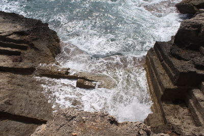 Scenic view of waterfall