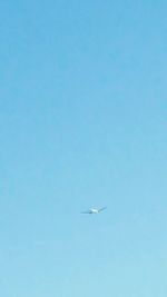 Low angle view of airplane flying in sky