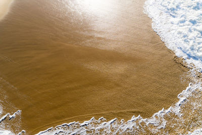 Close-up of waves on beach