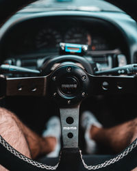 Close-up of vintage car