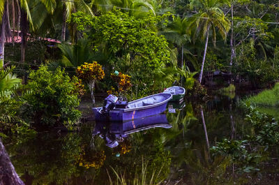 Boats in river