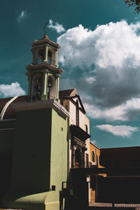 Low angle view of old building against sky