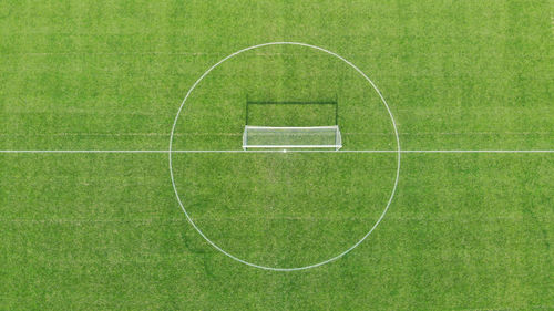 Aerial view of soccer field