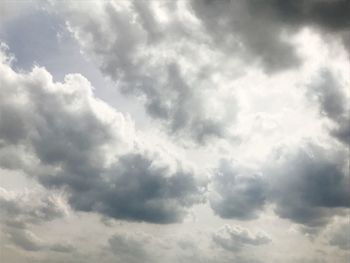 Low angle view of clouds in sky