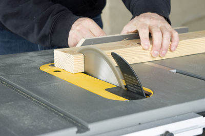 Man working on table