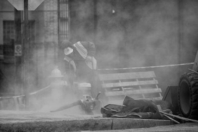 Man working at construction site