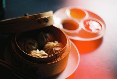 Close-up of served food