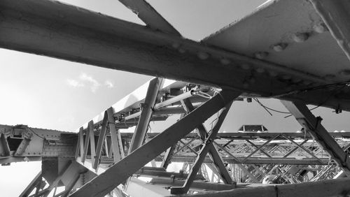 Low angle view of bridge against sky