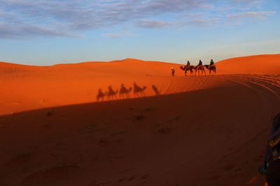 Scenic view of desert against sky