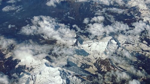 Close-up of snow on mountain