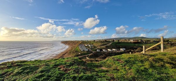 Scenic view of sea against sky