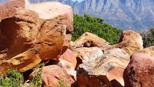 View of rock formations