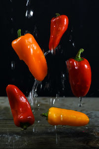 Close-up of red chili peppers