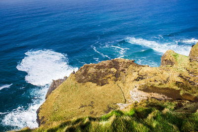 High angle view of sea shore