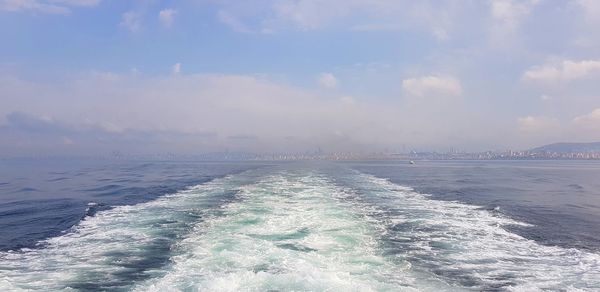 Scenic view of sea against sky