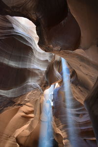 Low angle view of rock formation