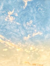 Low angle view of sky during sunset
