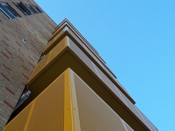 Low angle view of building against clear sky