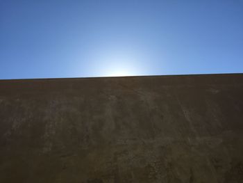 Scenic view of desert against clear sky