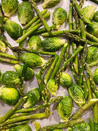 High angle view of vegetables