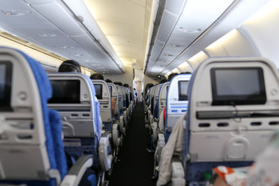 People traveling in airplane