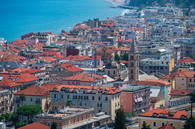 High angle view of cityscape