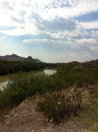 Scenic view of landscape against sky