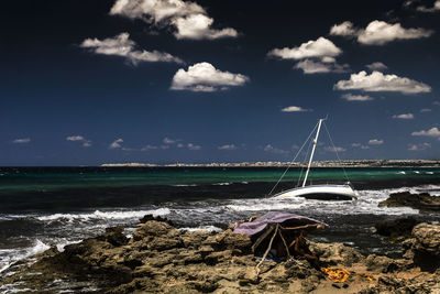 Scenic view of sea against sky