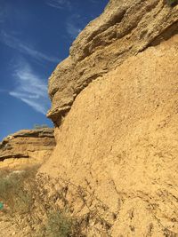 Rock formation against sky